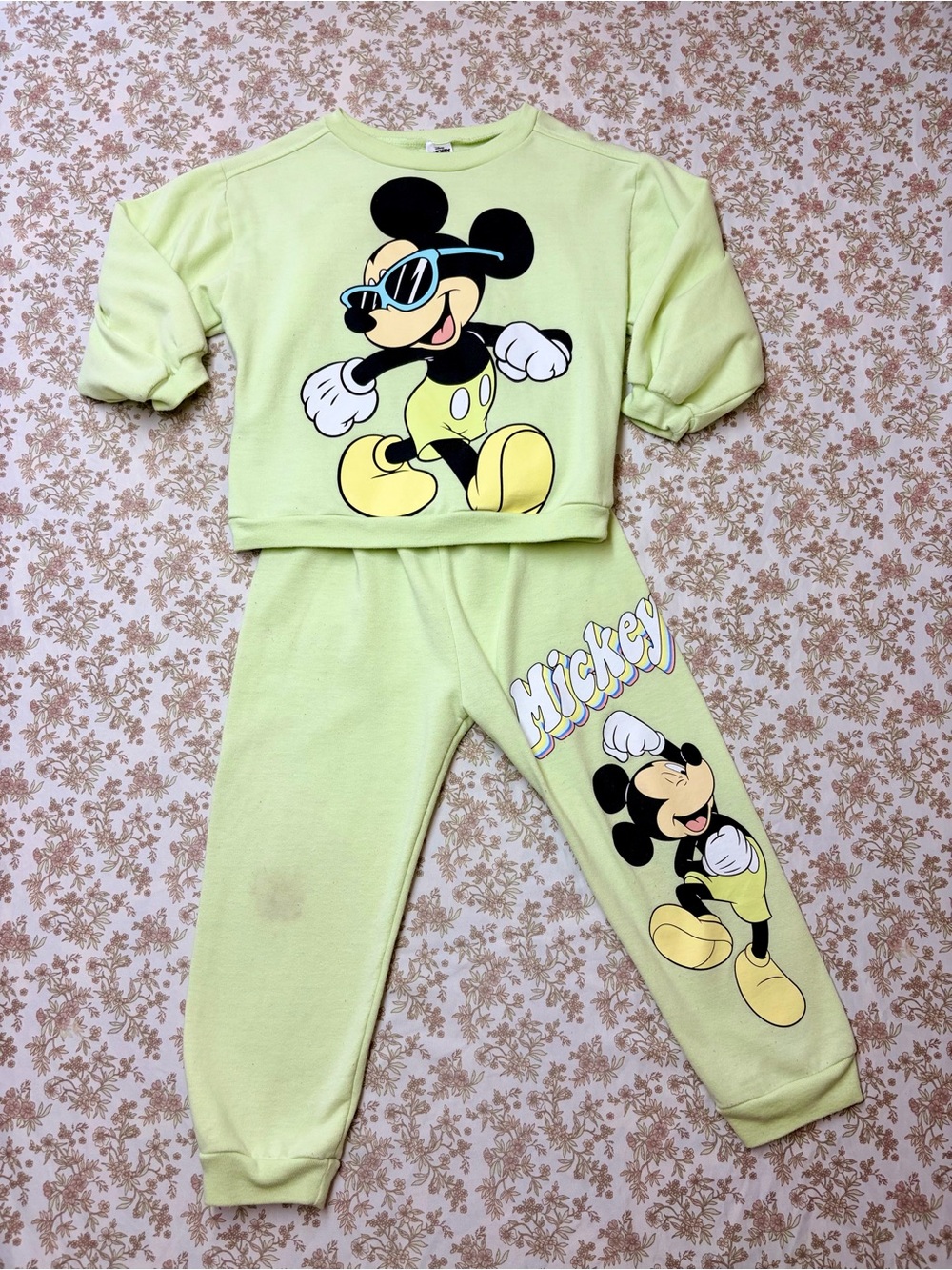 Mickey Mouse Lime Mint Green Kids Fun Matching Set 5